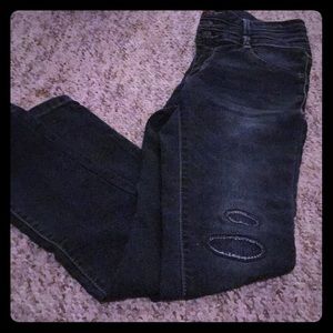 Blue jeans with patches